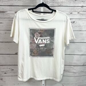 Vans Off the Wall Off-White Floral Graphic Tee Large